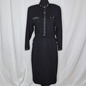 St. John for Neiman Marcus Vintage Black Santana Knit Dress - Size 4*